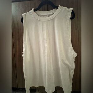 LULULEMON ALL YOURS COTTON TANK TOP- SIZE 12- WHITE- GREAT CONDITION!
